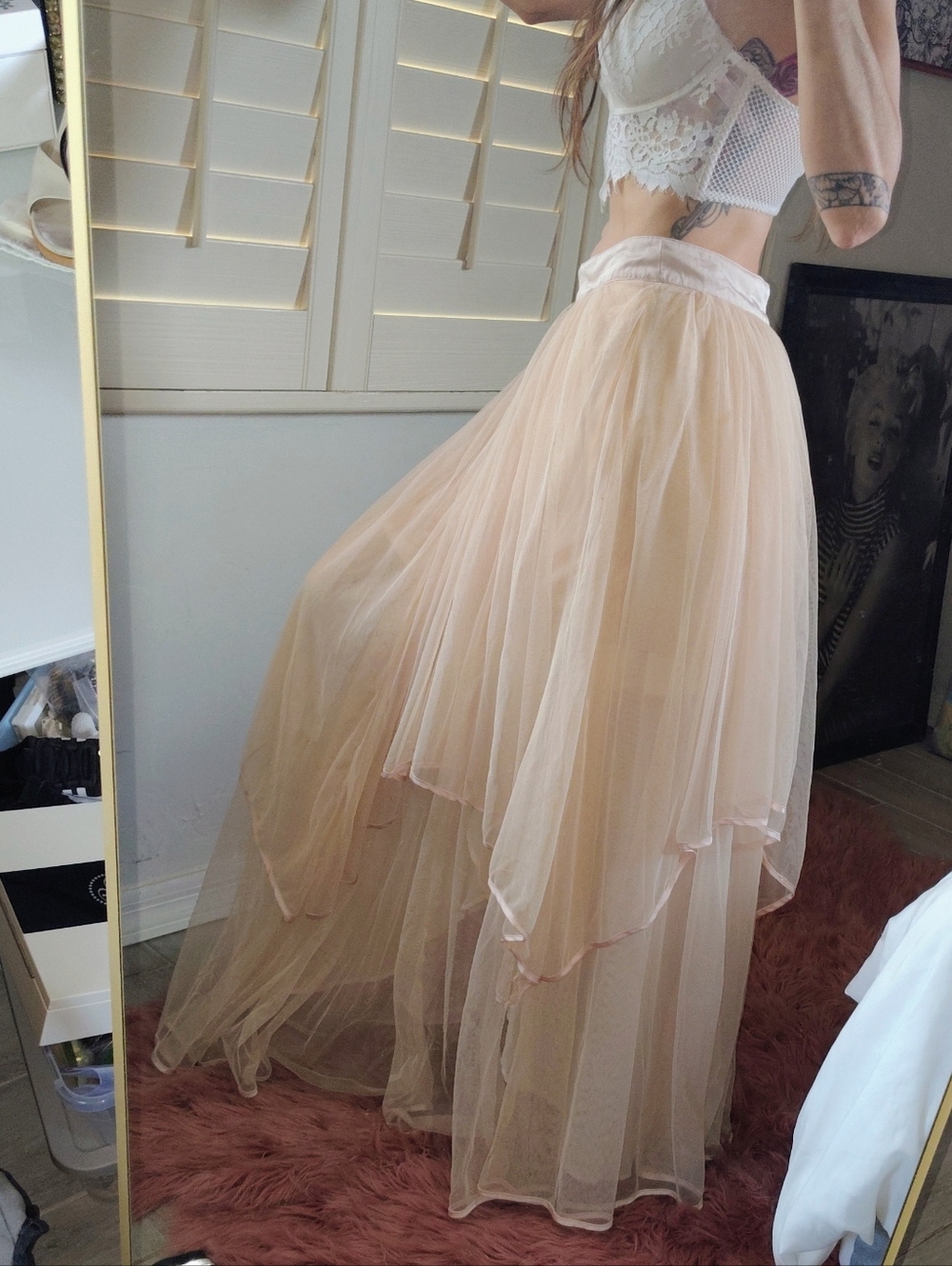 FREE PEOPLE Maxi Tule Skirt - Picture 16 of 17